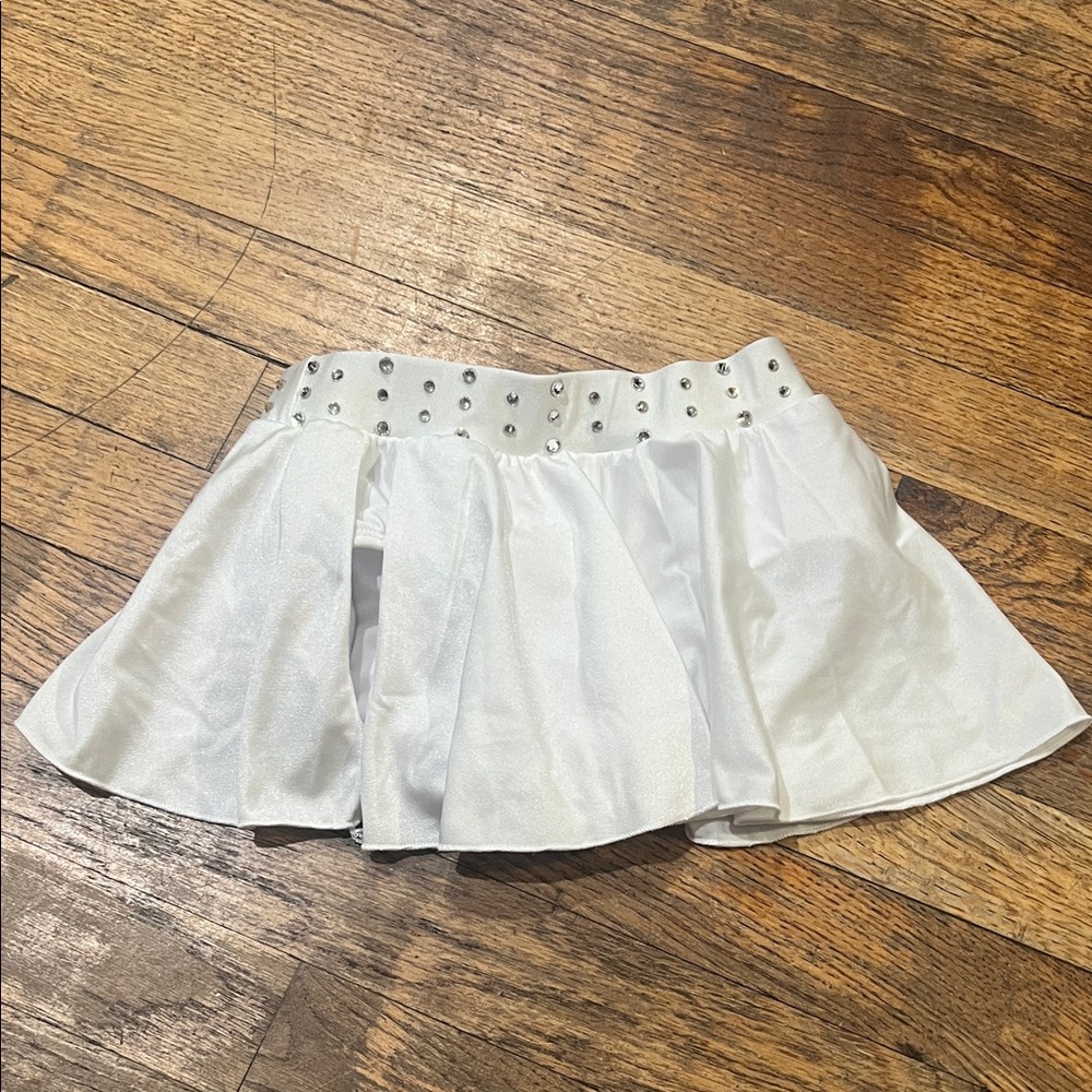 White Studded dance Skirt